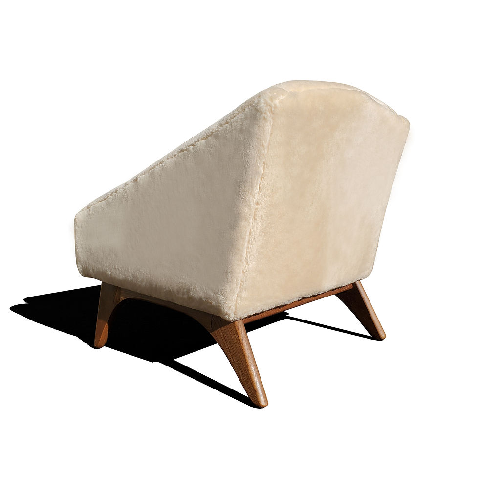 Thumbnail: A mid-century modern - MCM - lambswool lounge chair by Krohler