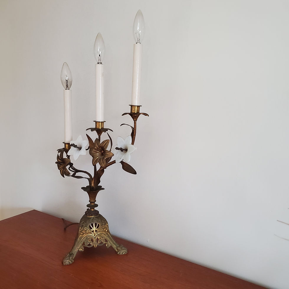 Thumbnail: A French Bronze neo-gothic Candelabra
