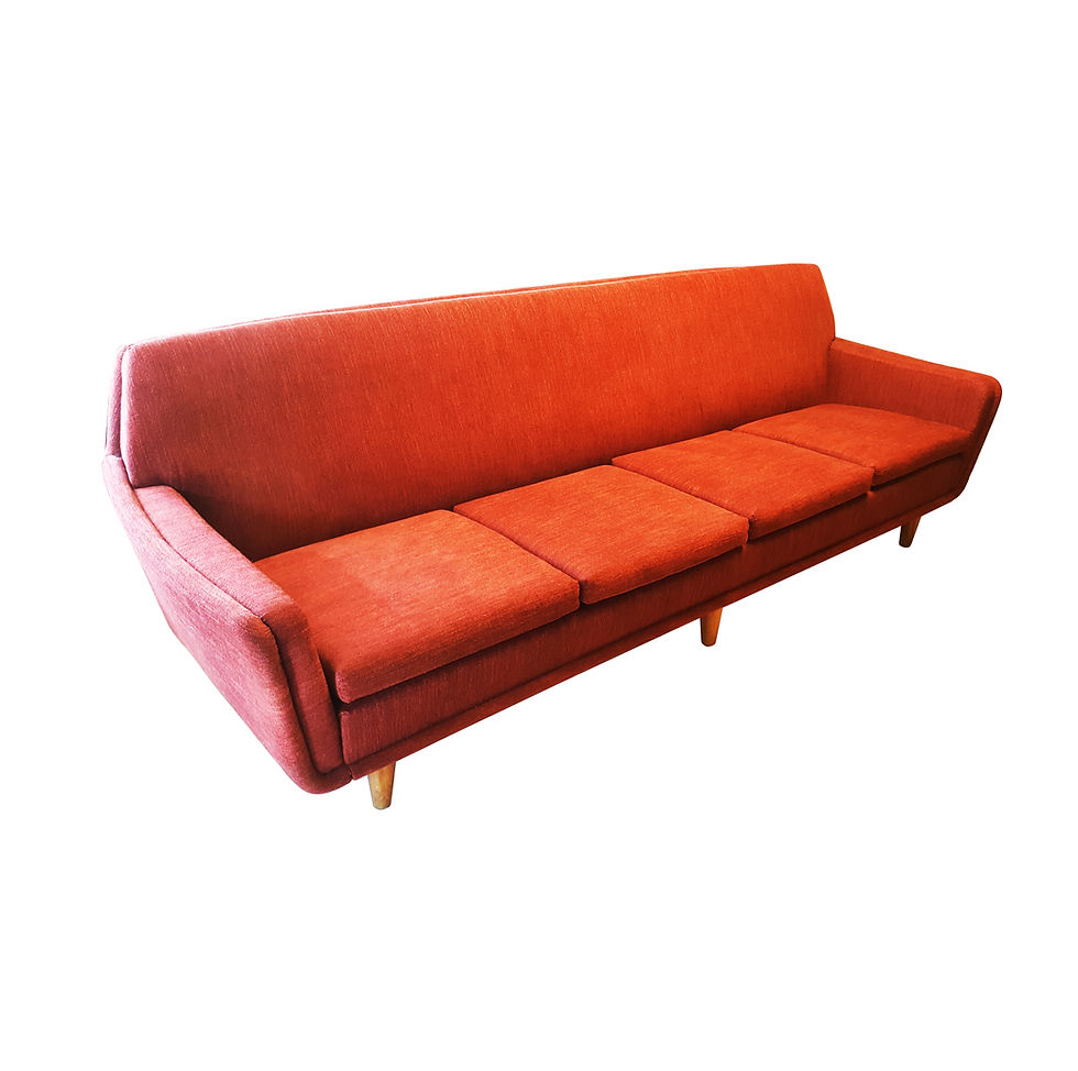 Thumbnail: Large Swedish Mid-century modern / space age Folke Ohlsson for Dux red Sofa