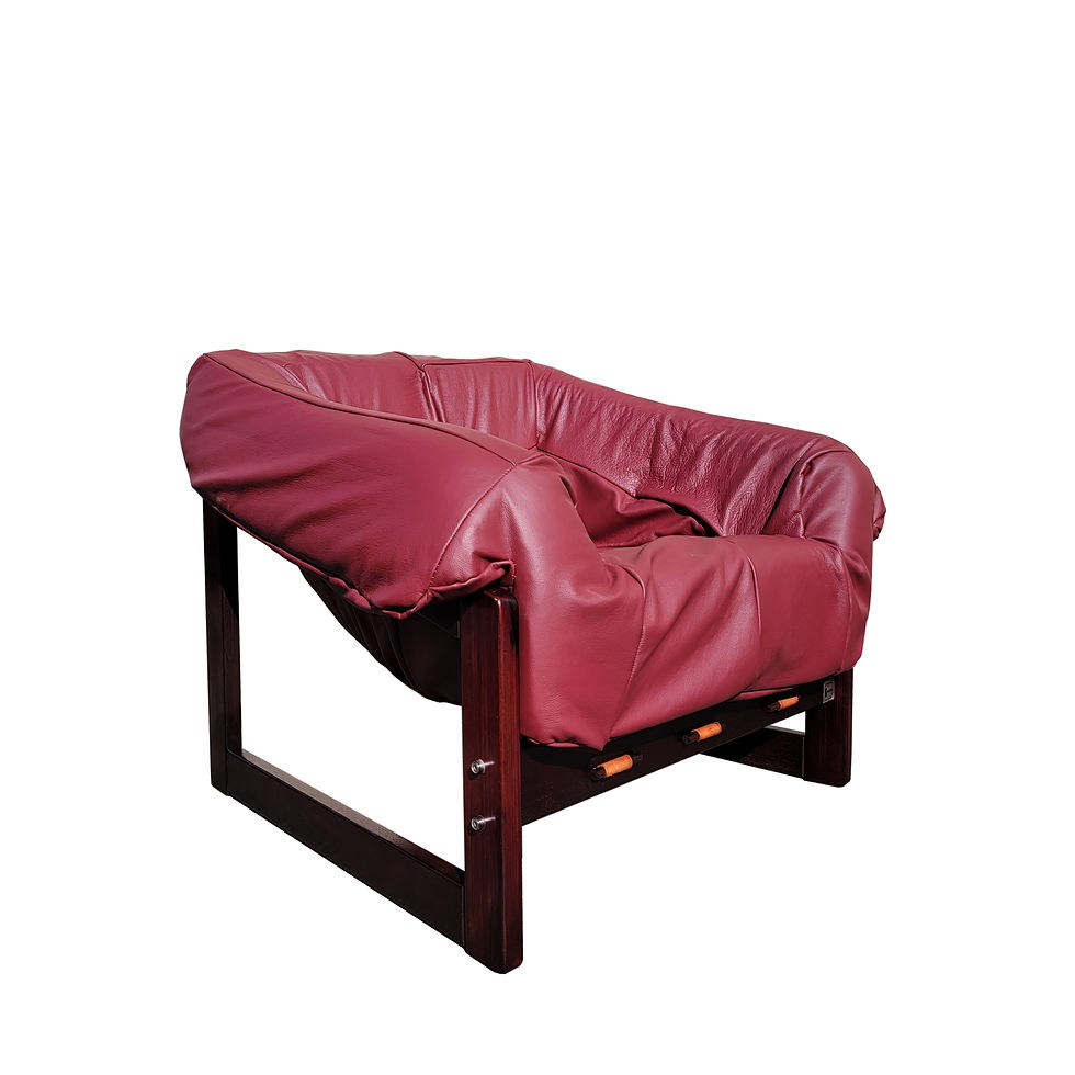 Thumbnail: A Pair of Brazilian mid-century modern Percival Lafer MP 091 Lounge chairs