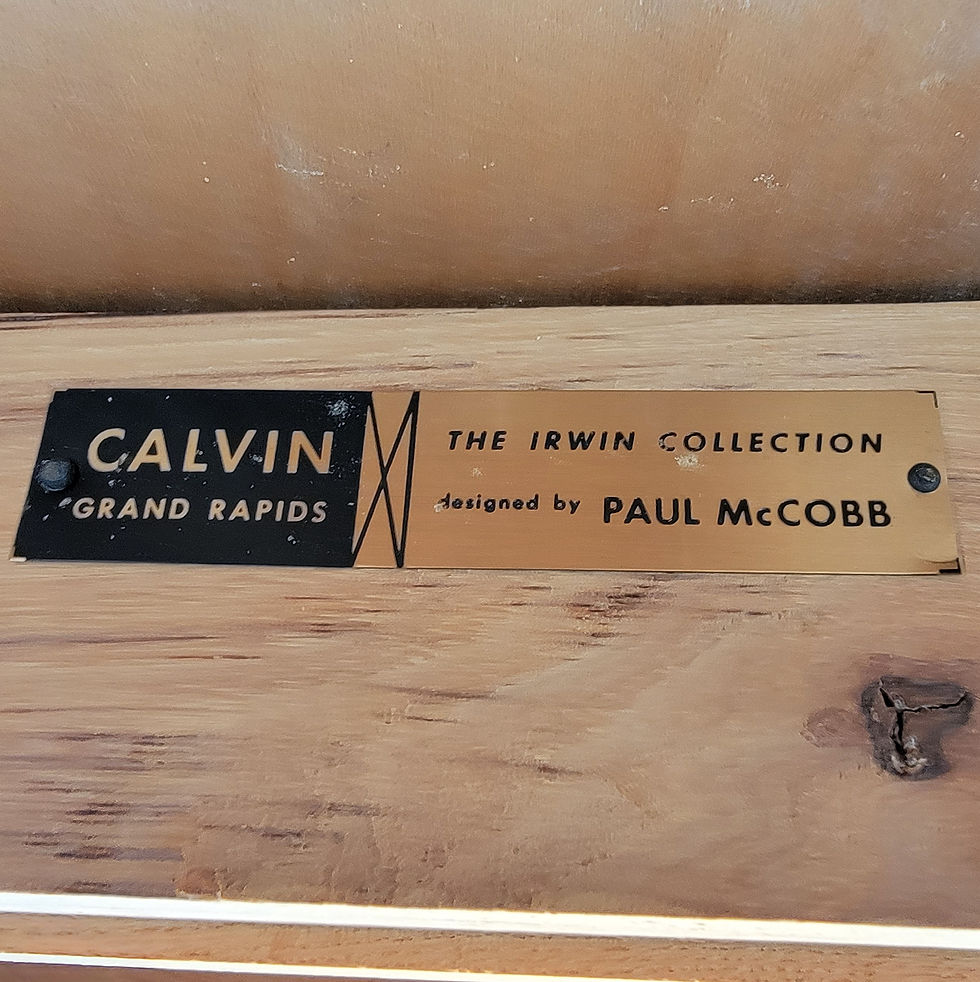 Thumbnail: A mid century modern black lacquered dining table by Paul Mccobb for Calvin