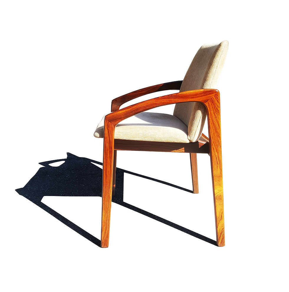 Thumbnail: A set of 8 Danish modern rosewood Henning Kjaernulf  dining chairs