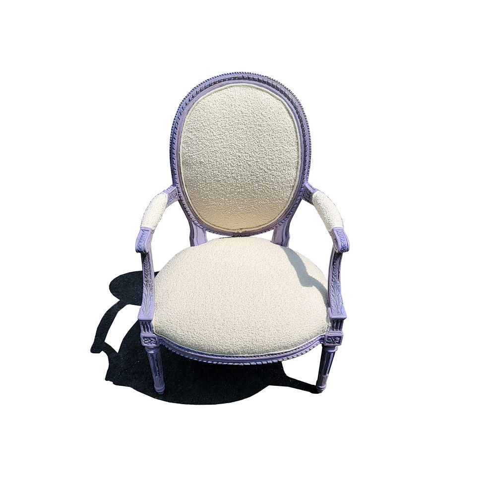 Thumbnail: A pair of French Louis XVI 19th century cabriolet lounge chairs