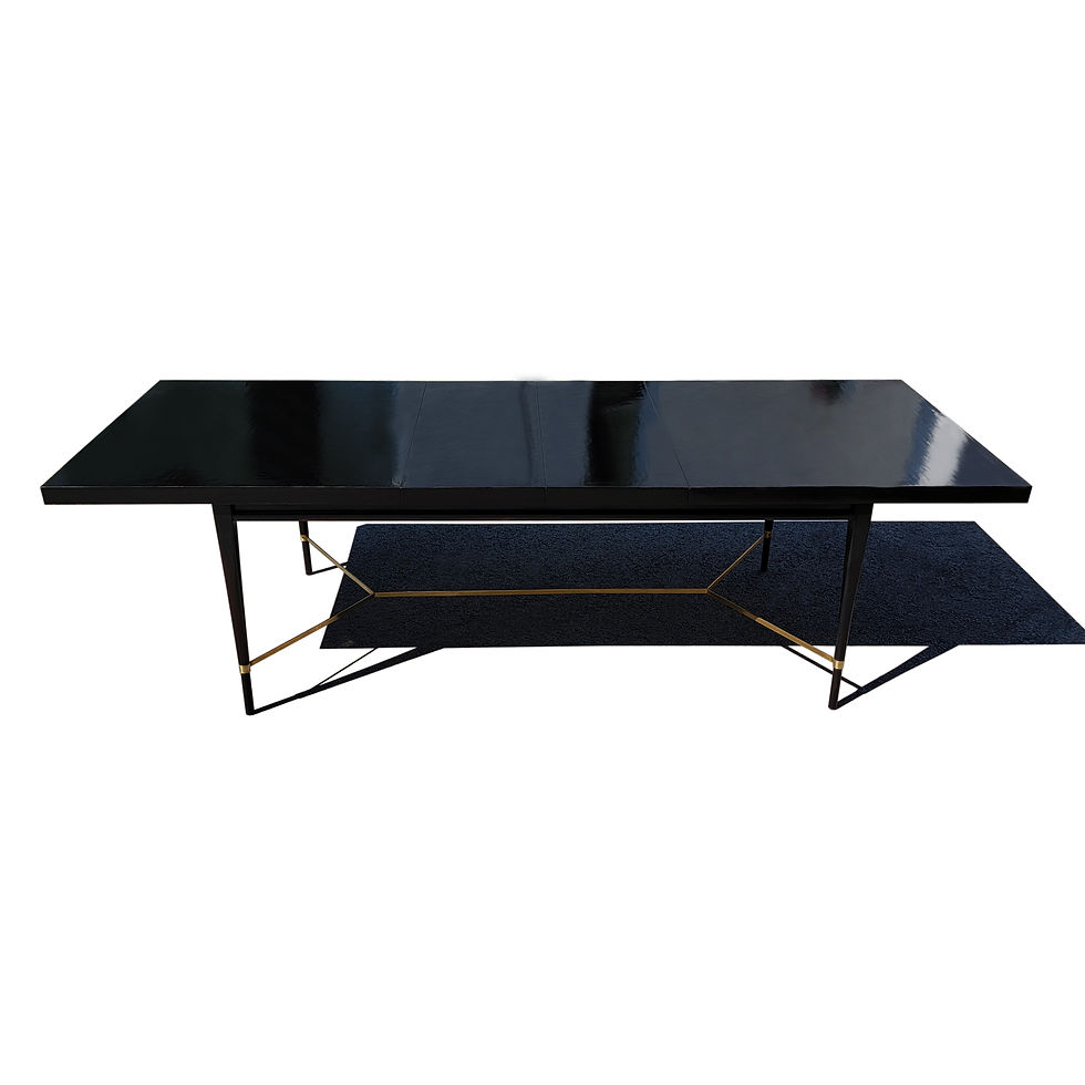 Thumbnail: A mid century modern black lacquered dining table by Paul Mccobb for Calvin