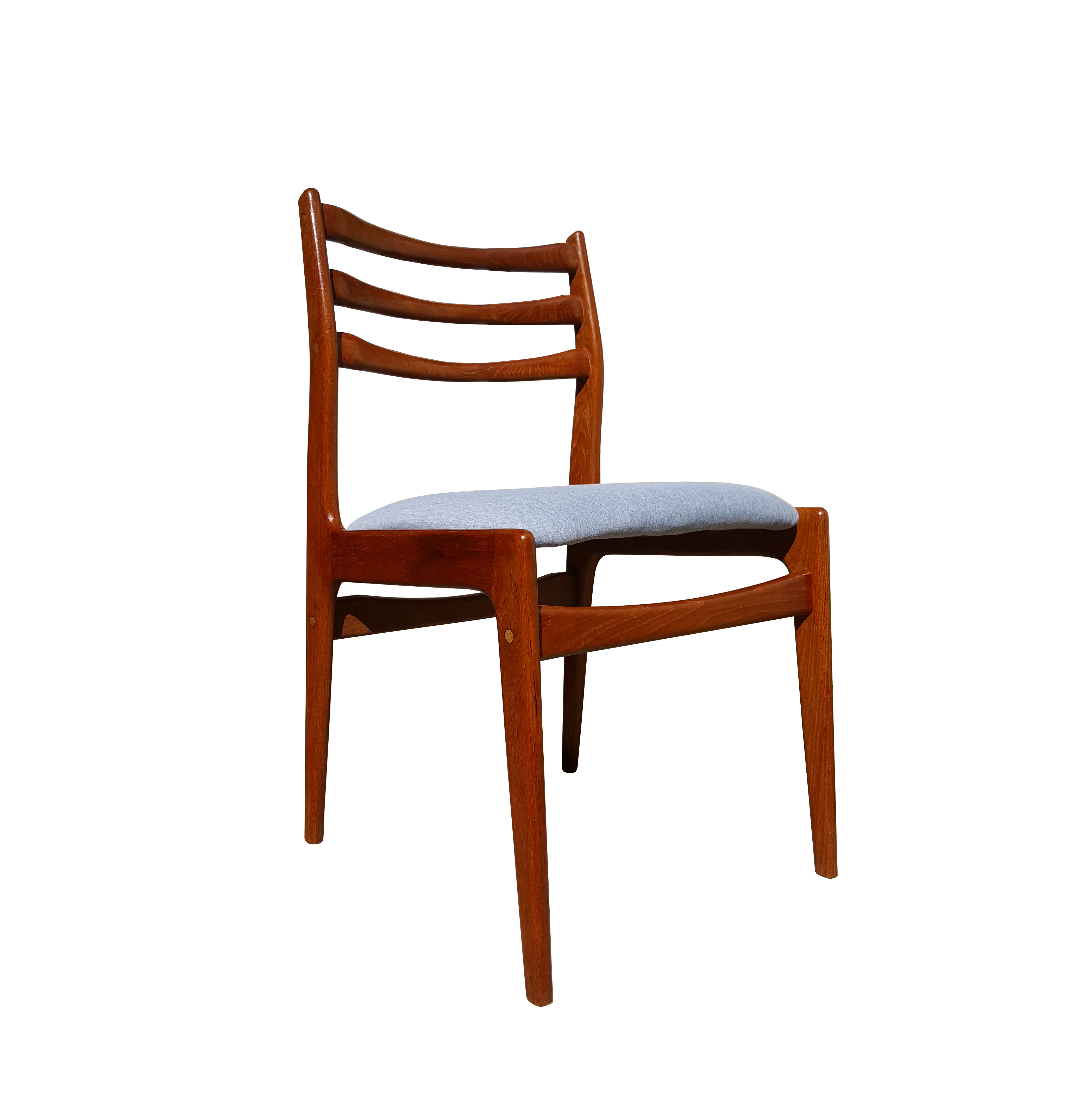 Danish mid century modern teak wood dining chair