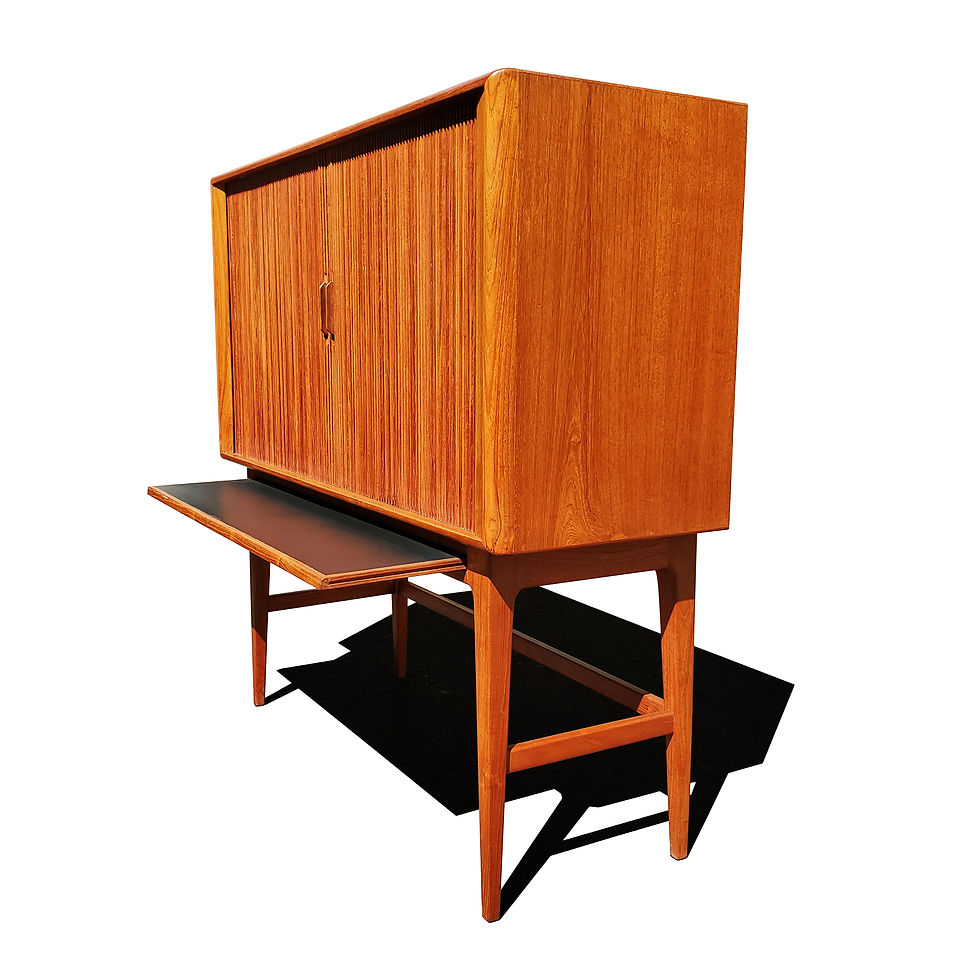 Thumbnail: A danish modern Kurt Ostervig tambour door teak wood dry bar