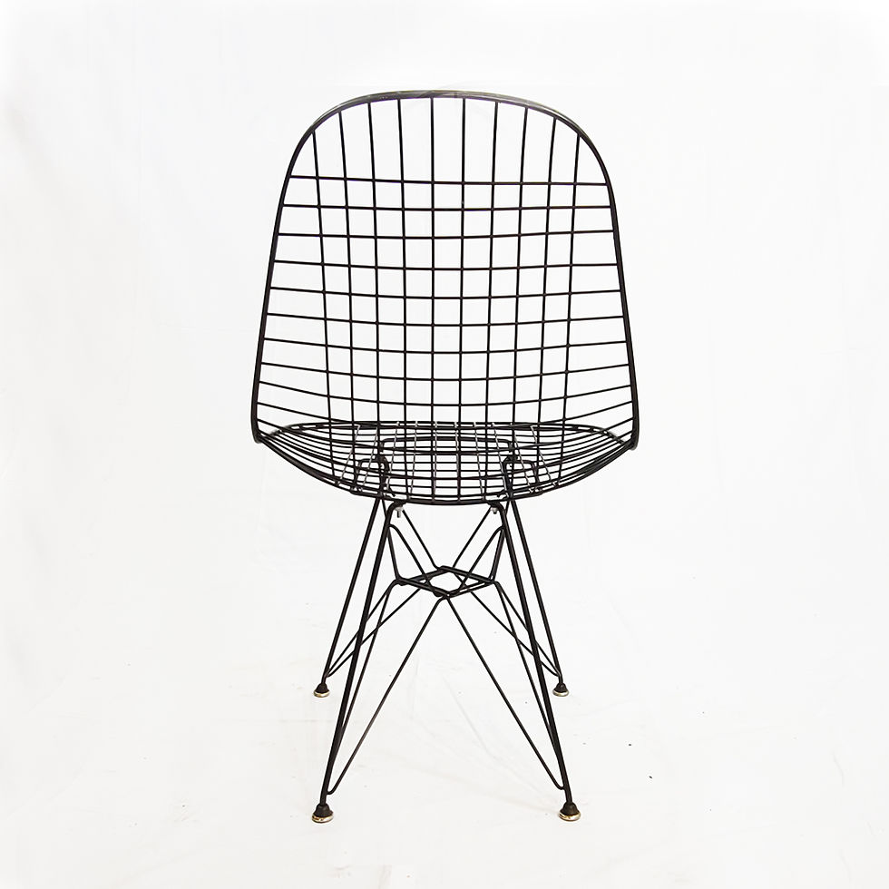 Thumbnail: A mid century modern Eames wire single office desk chair DKR.