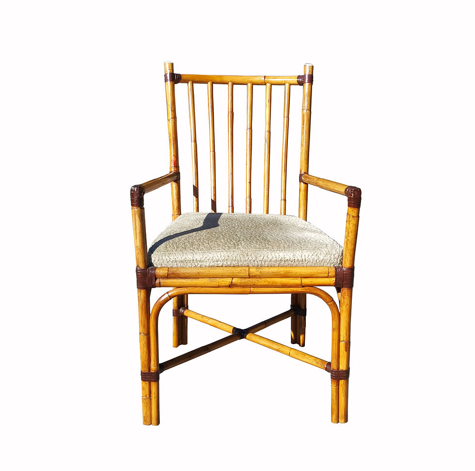 Thumbnail: Large mid-century modern bamboo armchair