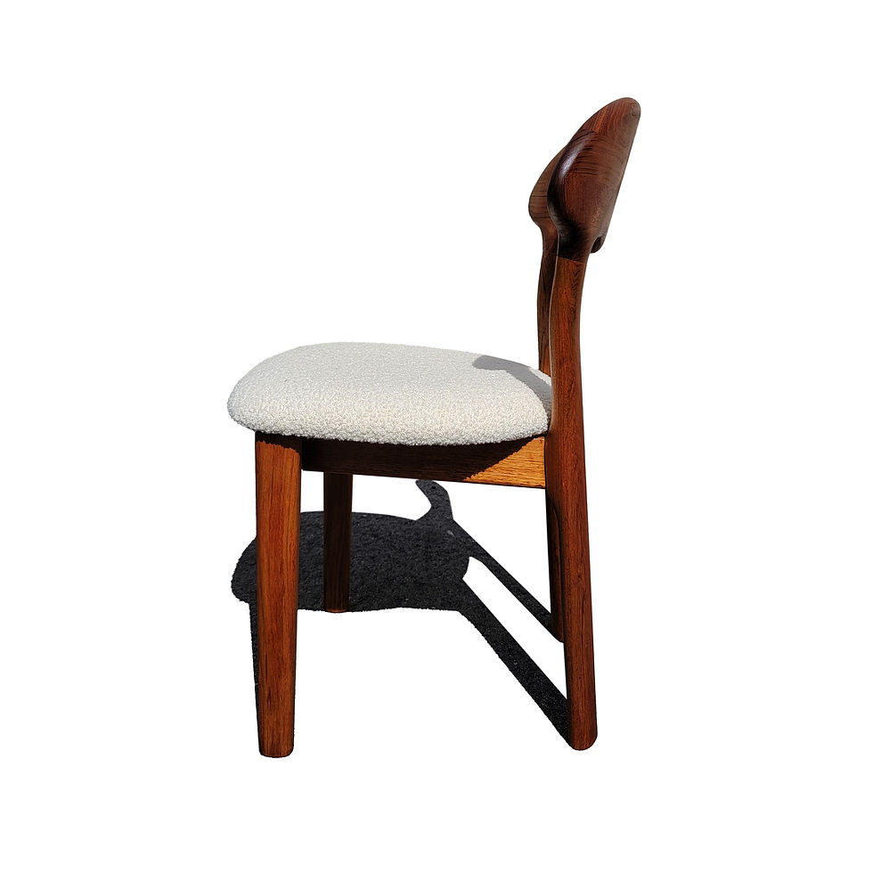 Thumbnail: A mid century / post modern teak wood dining / vanity / desk single chair