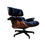 Thumbnail: A Rosewood Mid-century modern Eames lounge chair and ottoman 670 and 671