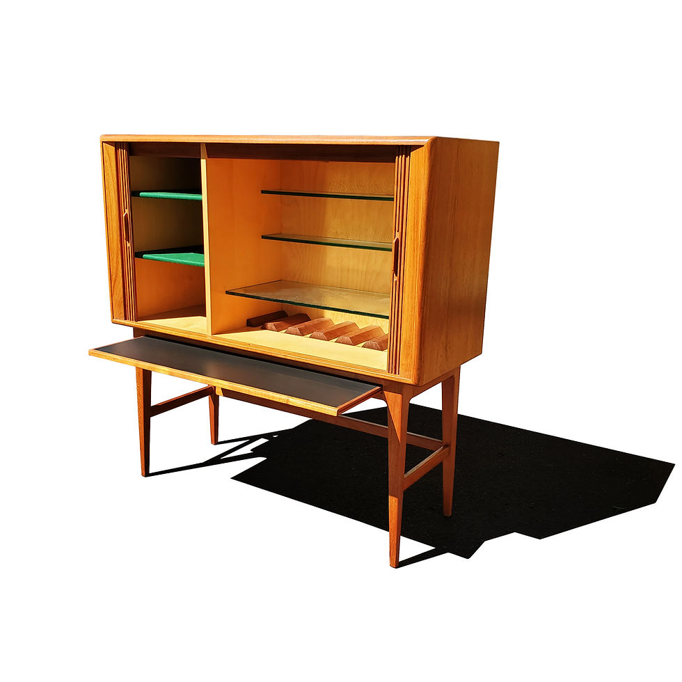 Thumbnail: A danish modern Kurt Ostervig tambour door teak wood dry bar