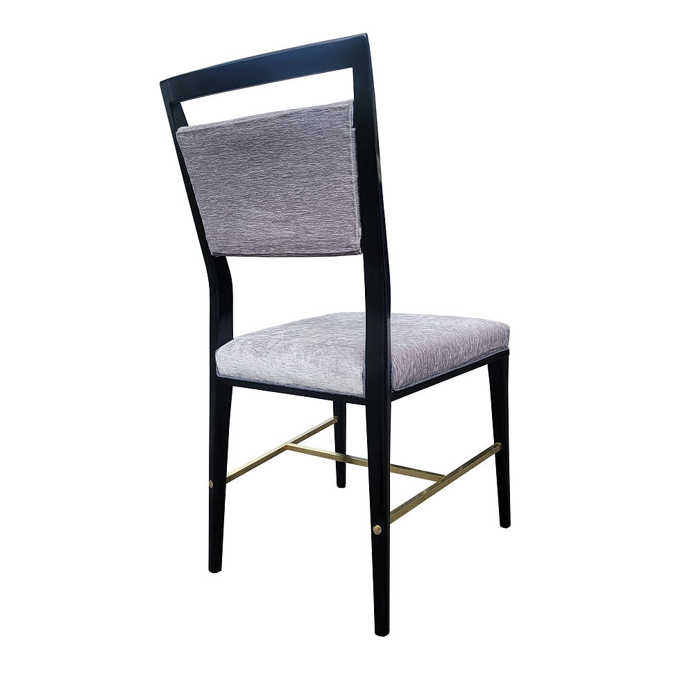 Thumbnail: A set of 6 Paul Mccobb black lacquered chairs for Calvin