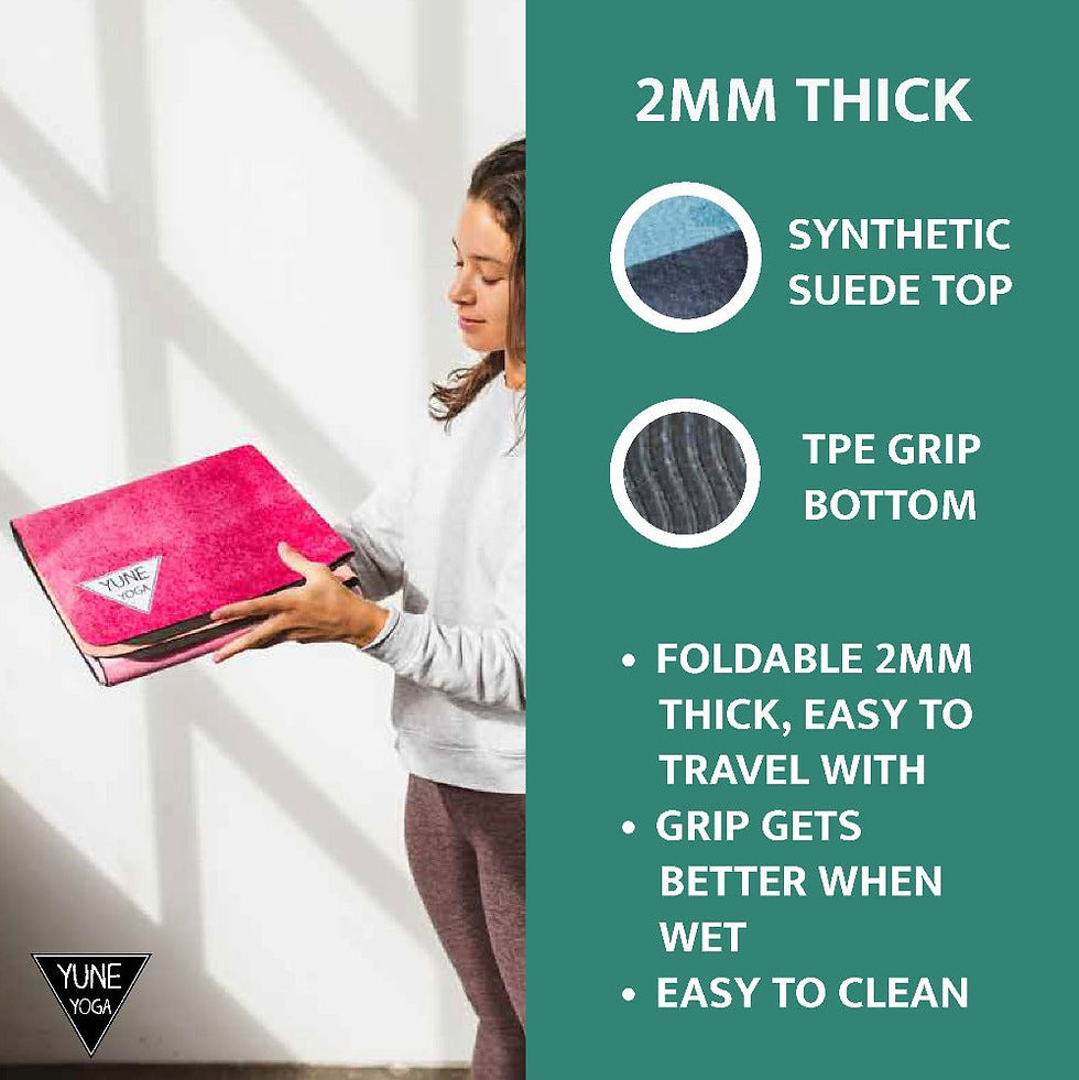 Thumbnail: Foldable Suede Yoga Mat Ataraxy Yune Yoga Travel Mat