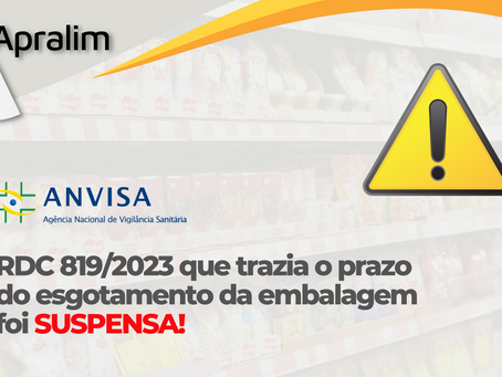 Atenção RDC 819/2023 SUSPENSA