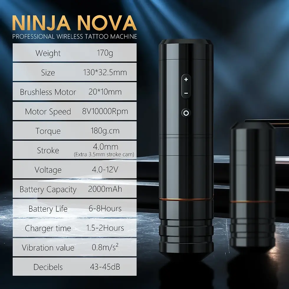 Thumbnail: Nova 2024 Latest Unlimited Wireless Tattoo Pen Machine 4.0/3.5mm Stroke