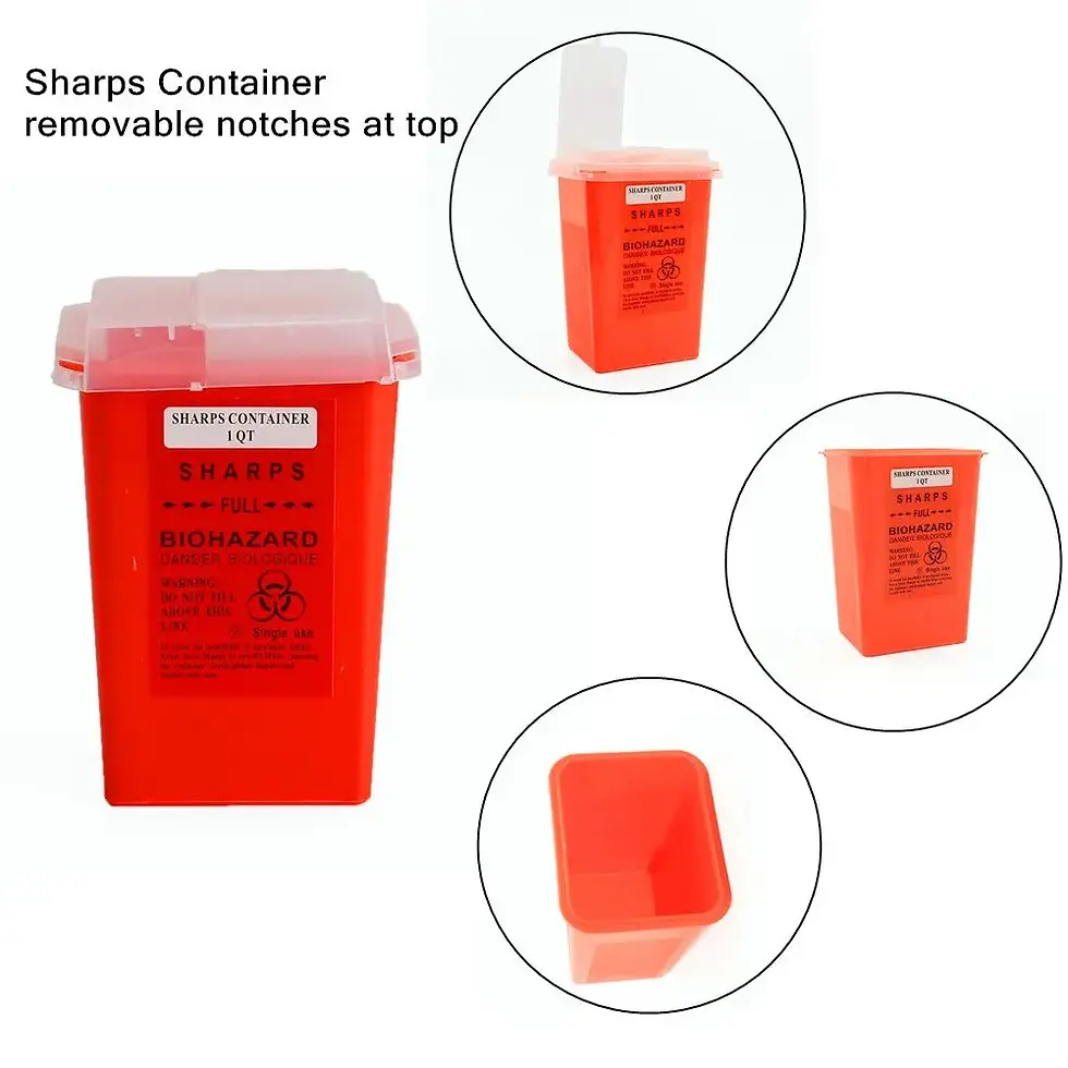 Thumbnail: 1L Plastic Tattoo Waste Box Medical Supplies Sharp Container