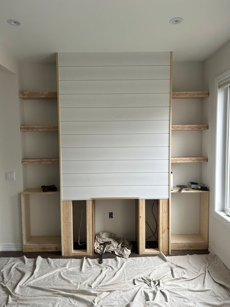 MTC built in shiplap stain