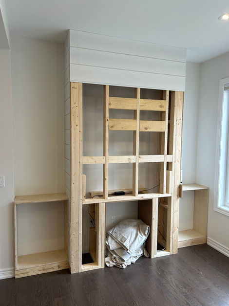 MTC built in shiplap stain