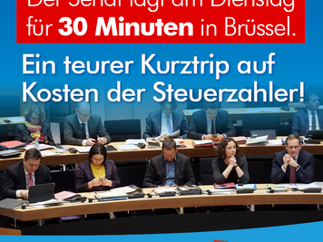 R2G-Klassenfahrt nach Brüssel ist verantwortungsloser Umfang mit Steuergeldern