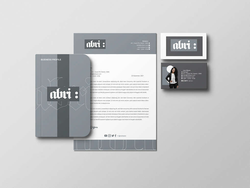 Abri Brand Stationary Kit
