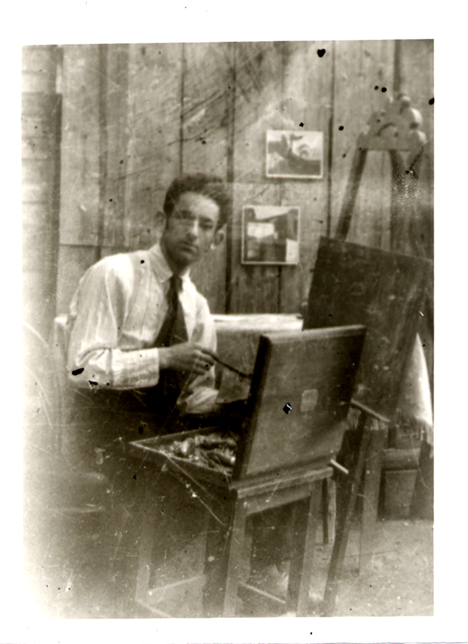 1922 Vitebsk at easel