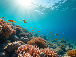 Coral reef full of tropical fish in Key West
