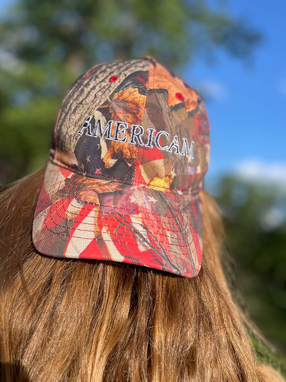 Americam camouflage ballcap