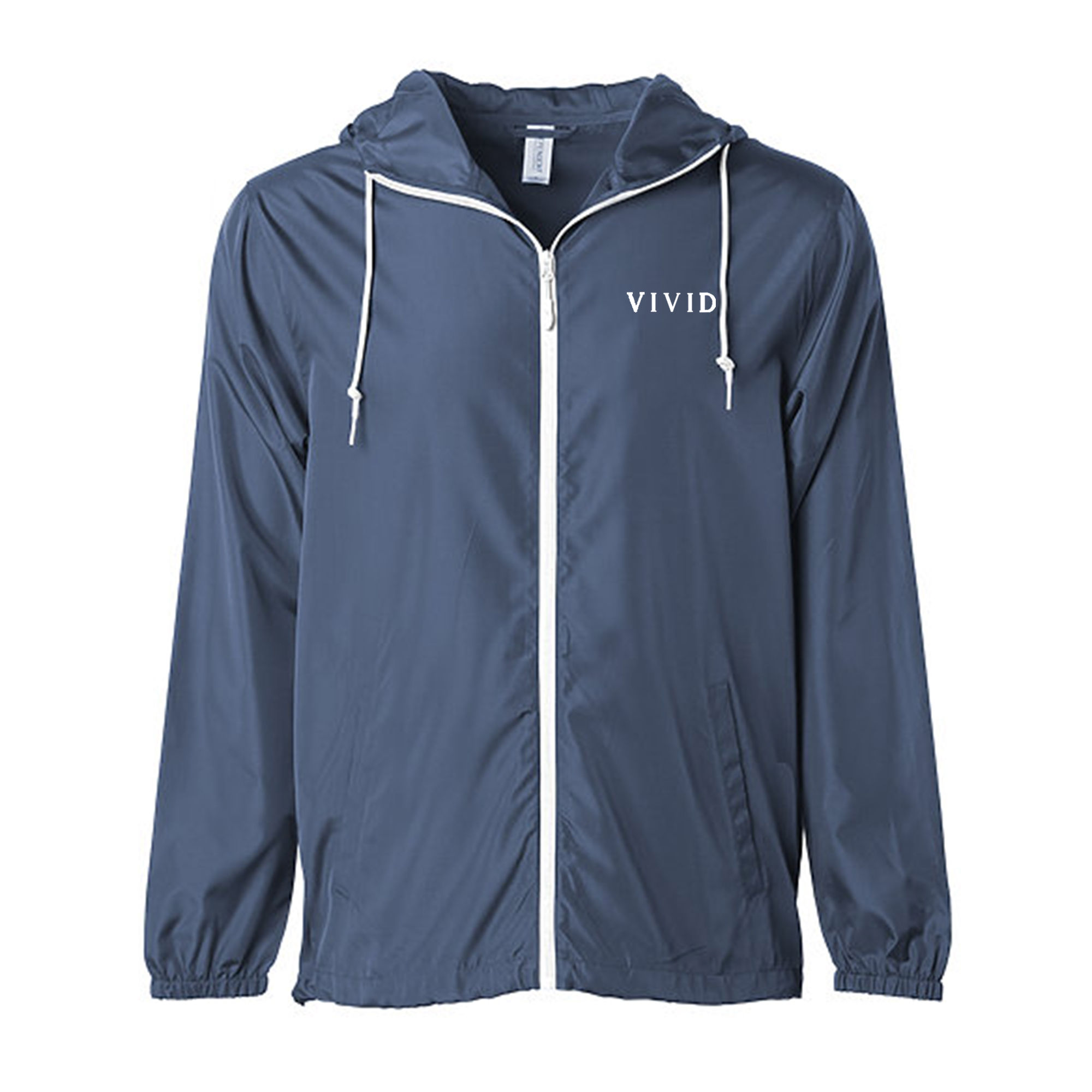 Anorak Full White Zip VIVID Windbreaker