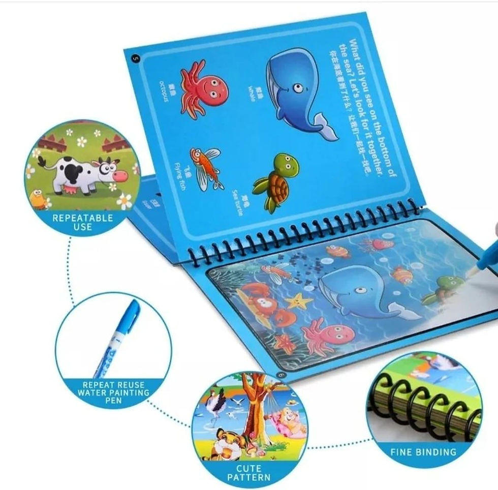 Thumbnail: Reusable Magic Water Painting Book Magic Doodle Pen Kids Coloring Doodle Drawing