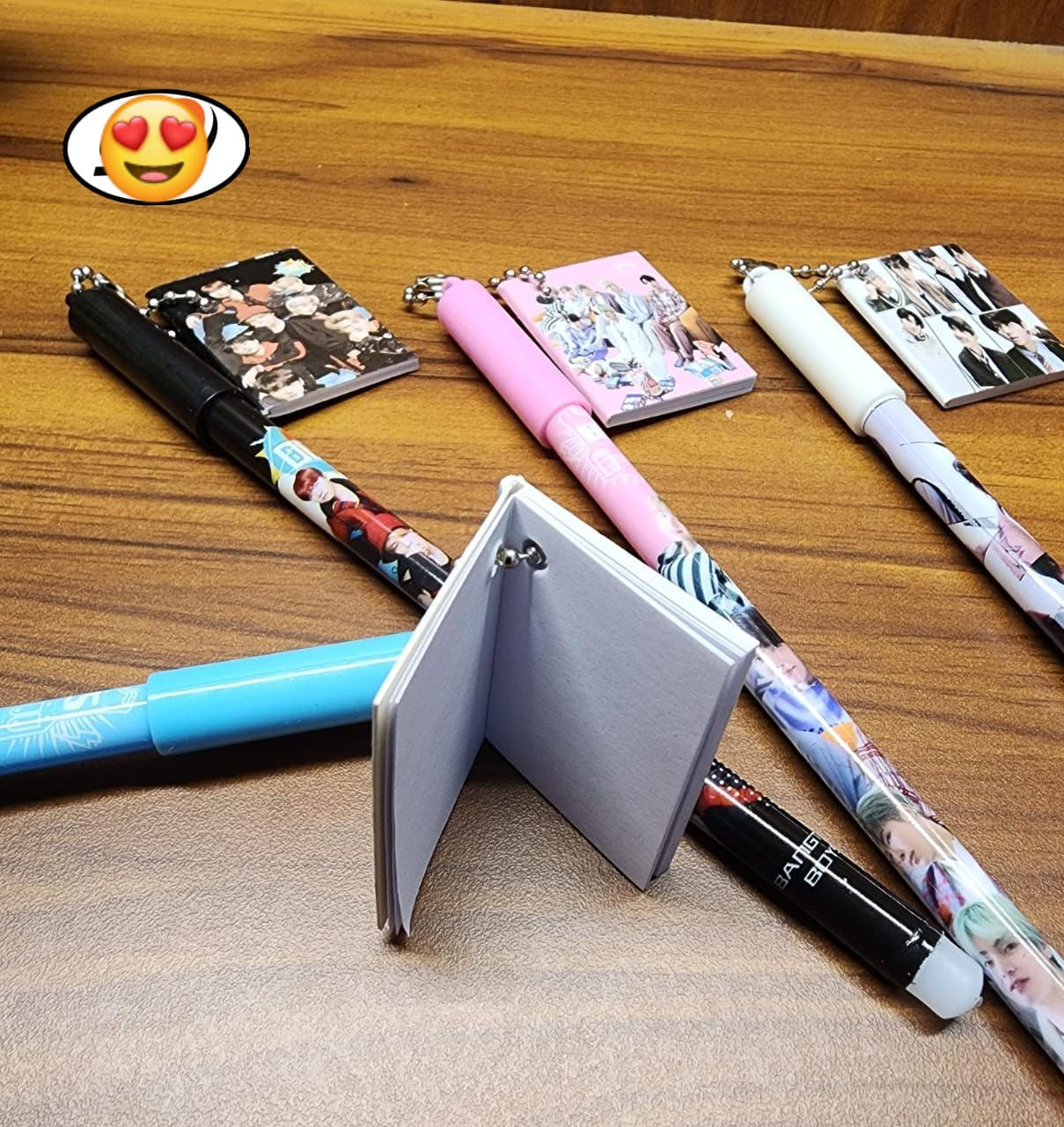 bts gel pen with microbook