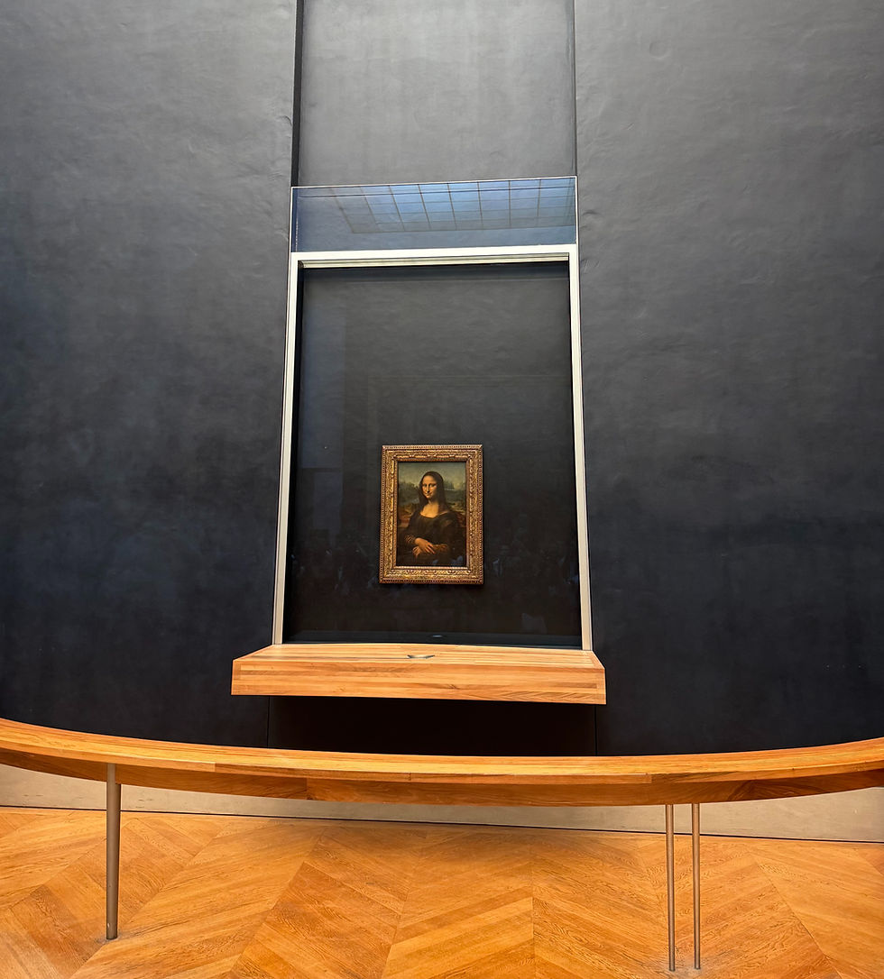 Mona Lisa inside the Louvre Museum