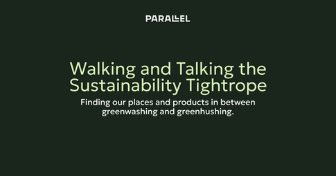 Walking and Talking the Sustainability Tightrope