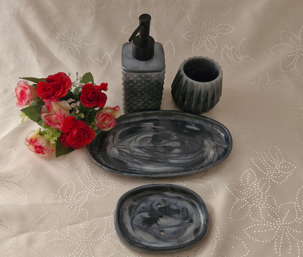 Ensemble de salle de bain design "Élégance marbrée"