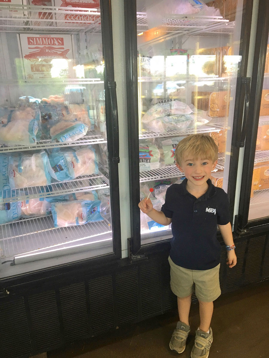 A Big Simmons Catfish Fan at Freshway Produce