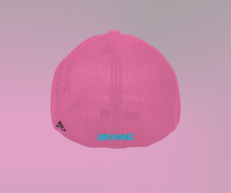 Thumbnail: Trucker Flexfit® Cap -Black/Pink/Black - Side