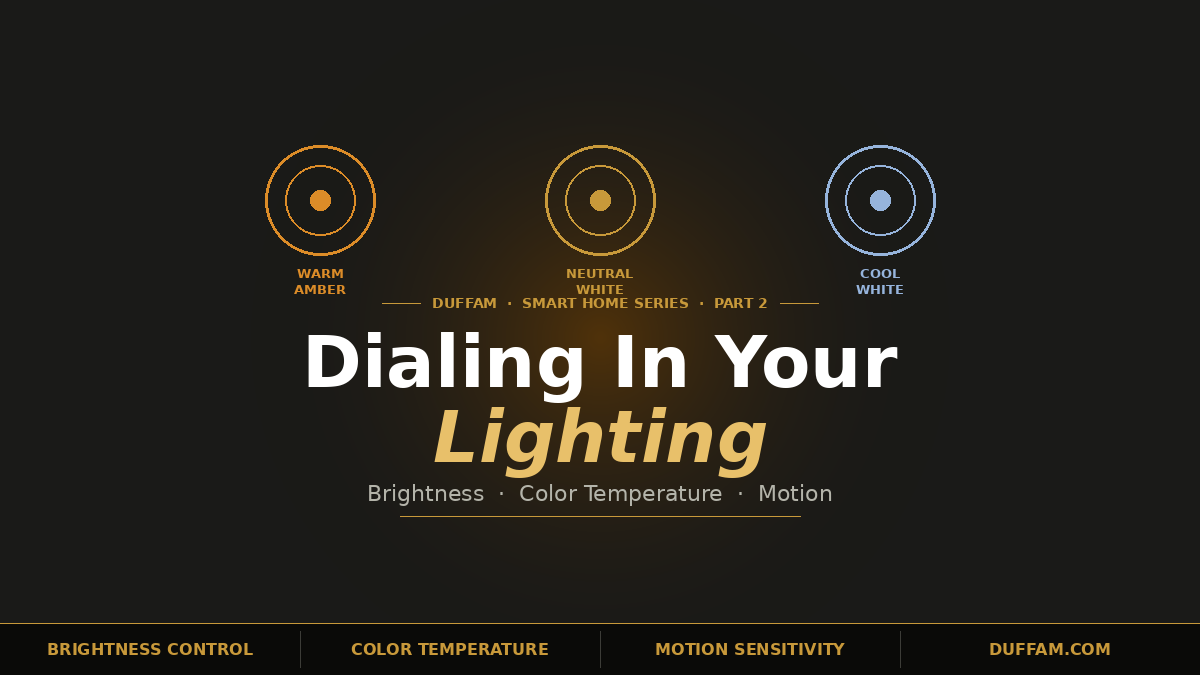 Dialing In Your Lighting: Brightness, Color, and Motion