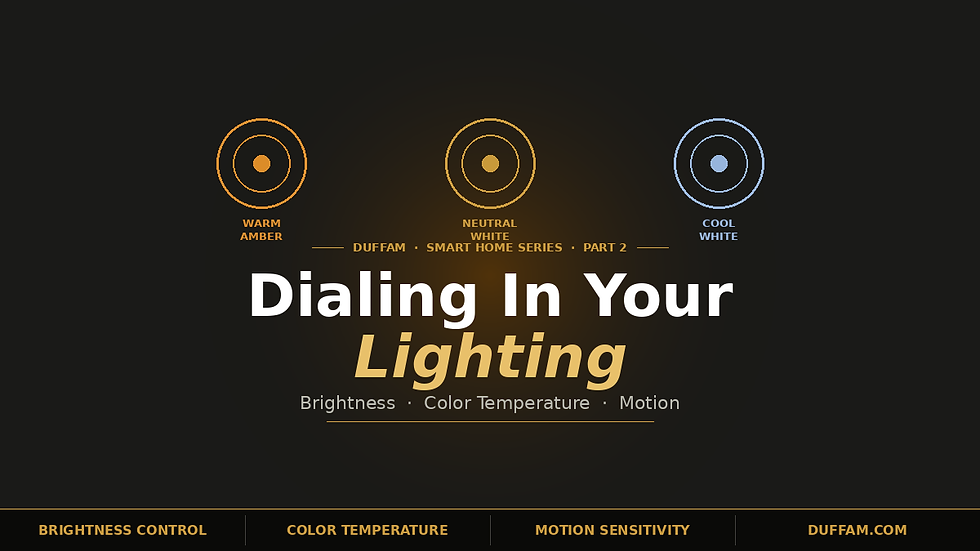 Dialing In Your Lighting: Brightness, Color, and Motion