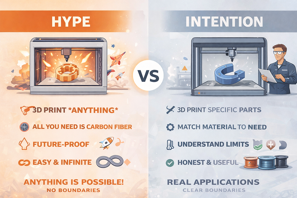 Replacing Assumptions and Hype With Intention in Additive Manufacturing