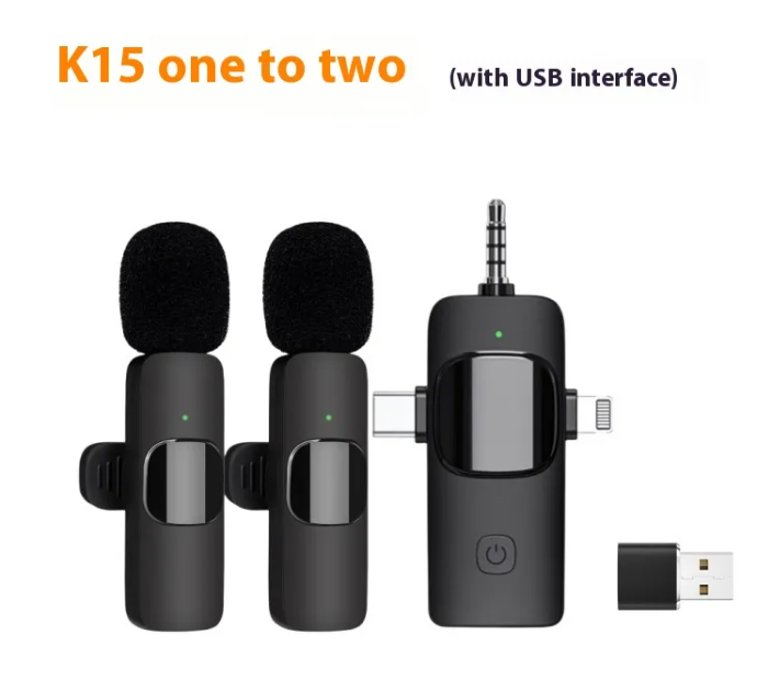 Miniatura: Wireless Collar Clip Microphone Three-in-one Three Connector Mini Microphone 35 