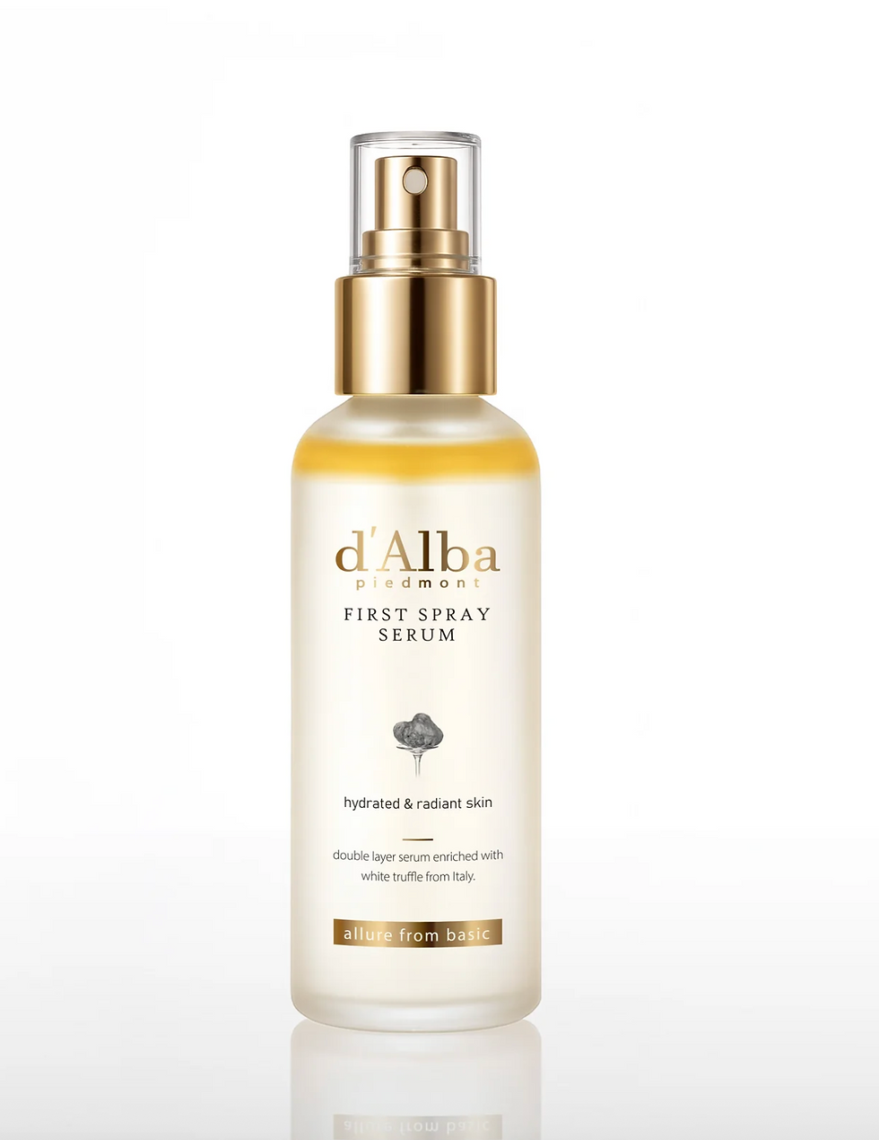 D’Alba First Spray Serum, Kirsten’s bridal makeup kit essential for hydrating and prepping all skin types.