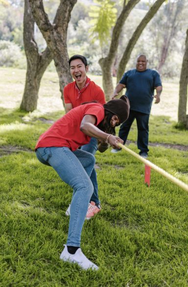 people playing tug-of-war