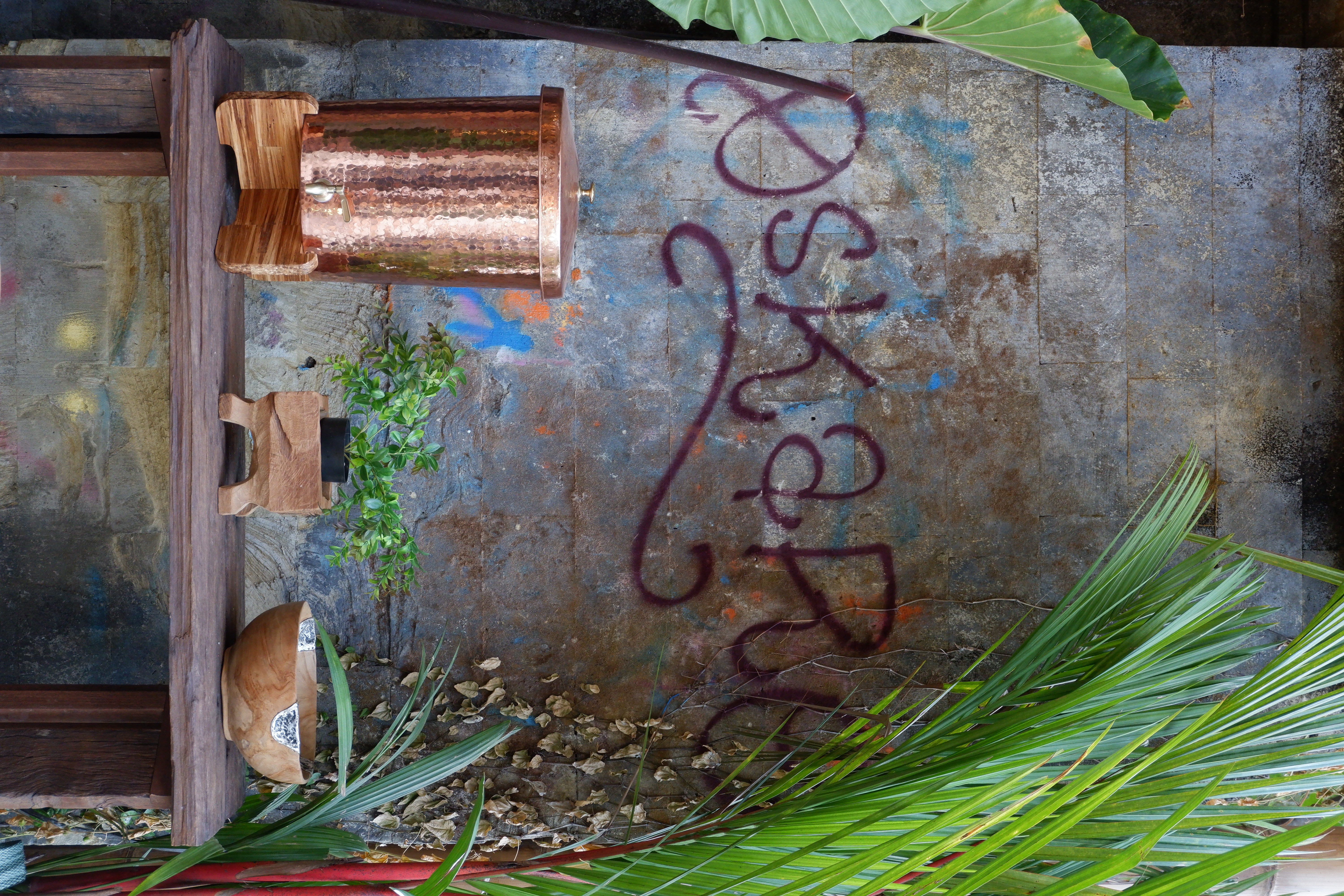 Terra Water Copper filter and Recycled Bamboo Stand