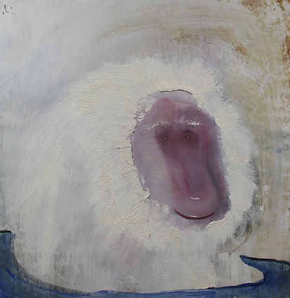 Franklin Ratliff, minor event with shiny nose, 2018, oil on paper, 16"x16"