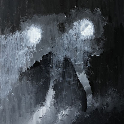 Franklin Ratliff, minor event with fog and light, 2021, acrylic on plastic, 7"x9"
