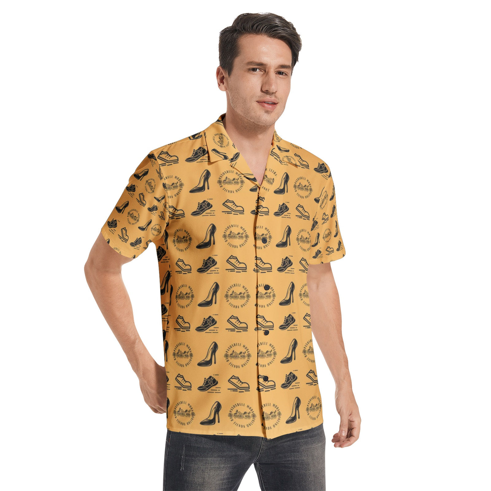 Pasosbell Camisas para hombres | camisa para caballero | Camisa color mostaza