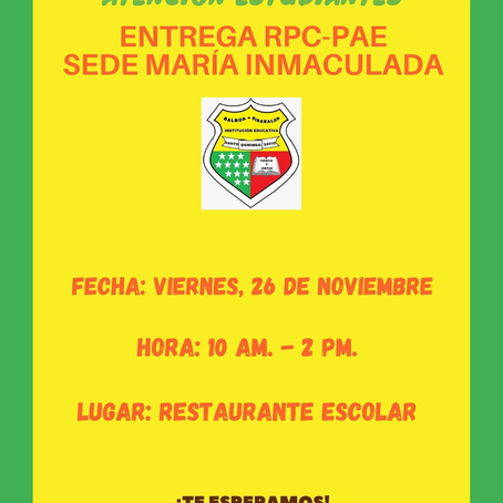 ENTREGA RCP-PAE SEDE MARÍA INMACULADA