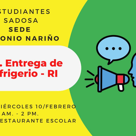 ¡ATENCIÓN ESTUDIANTES! SEDE ANTONIO NARIÑO.