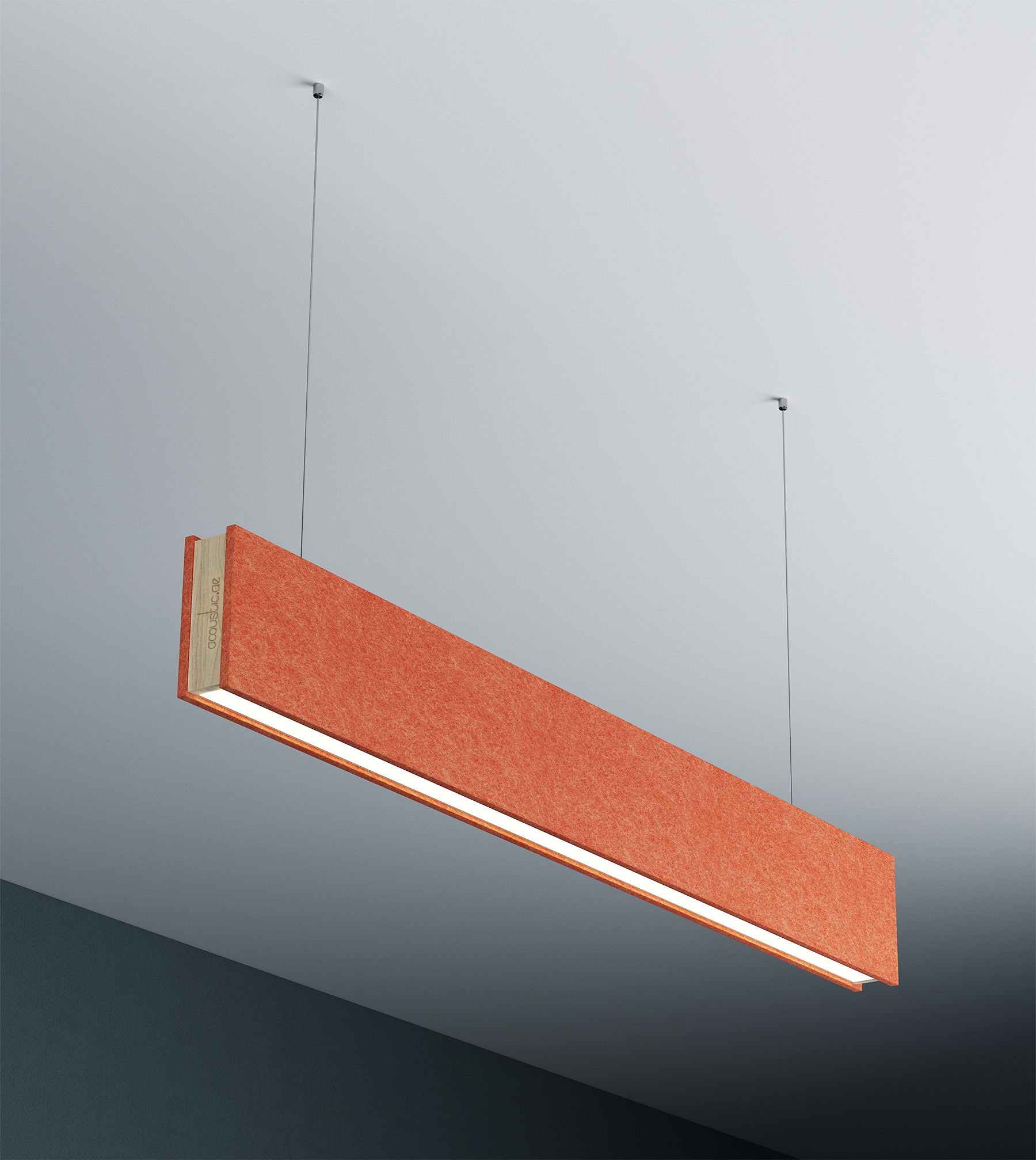 Linear Block acoustic panels Lighting