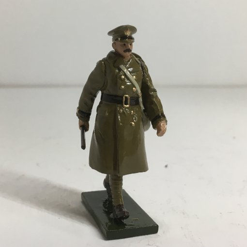 OTF 6, WWI Officer in trench coat, marching.