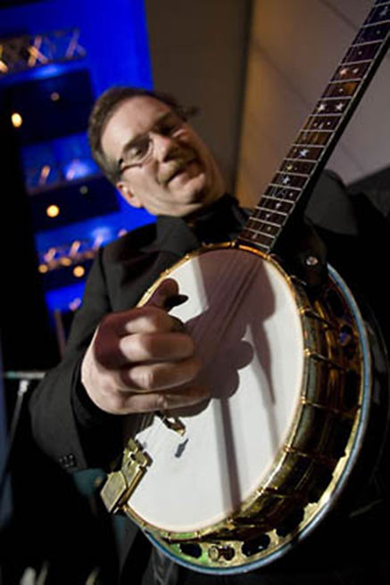 Dave playing the banjo
